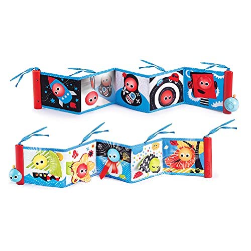 Yookidoo First Soft Cloth Baby Book - Lights and Music (0 to 12 Months). Essential Toy for Infant and Newborns Playmats Promote