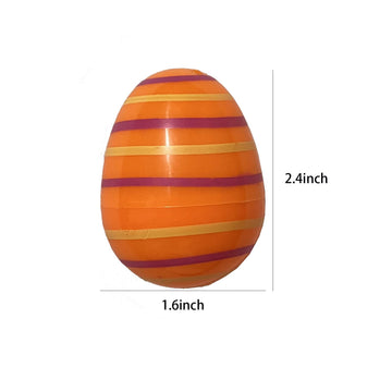 Higoala 24 Printed Plastic Easter Eggs, Fillable Easter Egg Hunt Party Supply Pack - 2.5 Inch Assorted Color Plastic Eggs