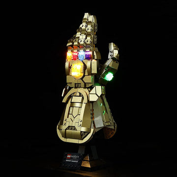 Led Lighting Compatible With Lego 76191 Infinity Gauntlet Collectible,Led Light Kit For Thanos Right Hand Gauntlet Model 76191 (Only Light Included)