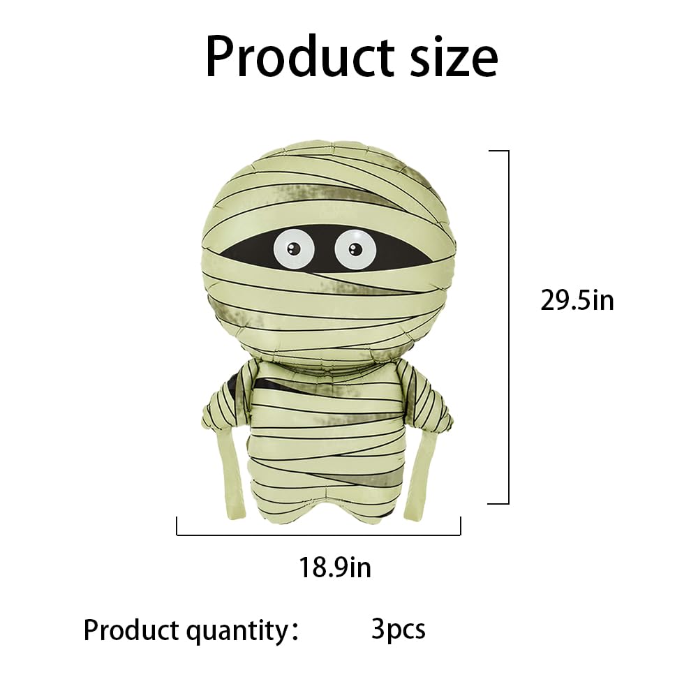 Hadckja Mummy Balloon Halloween Balloons Mummy Foil Balloons For Halloween-Themed Party Supplies Decorations Halloween Party Dec