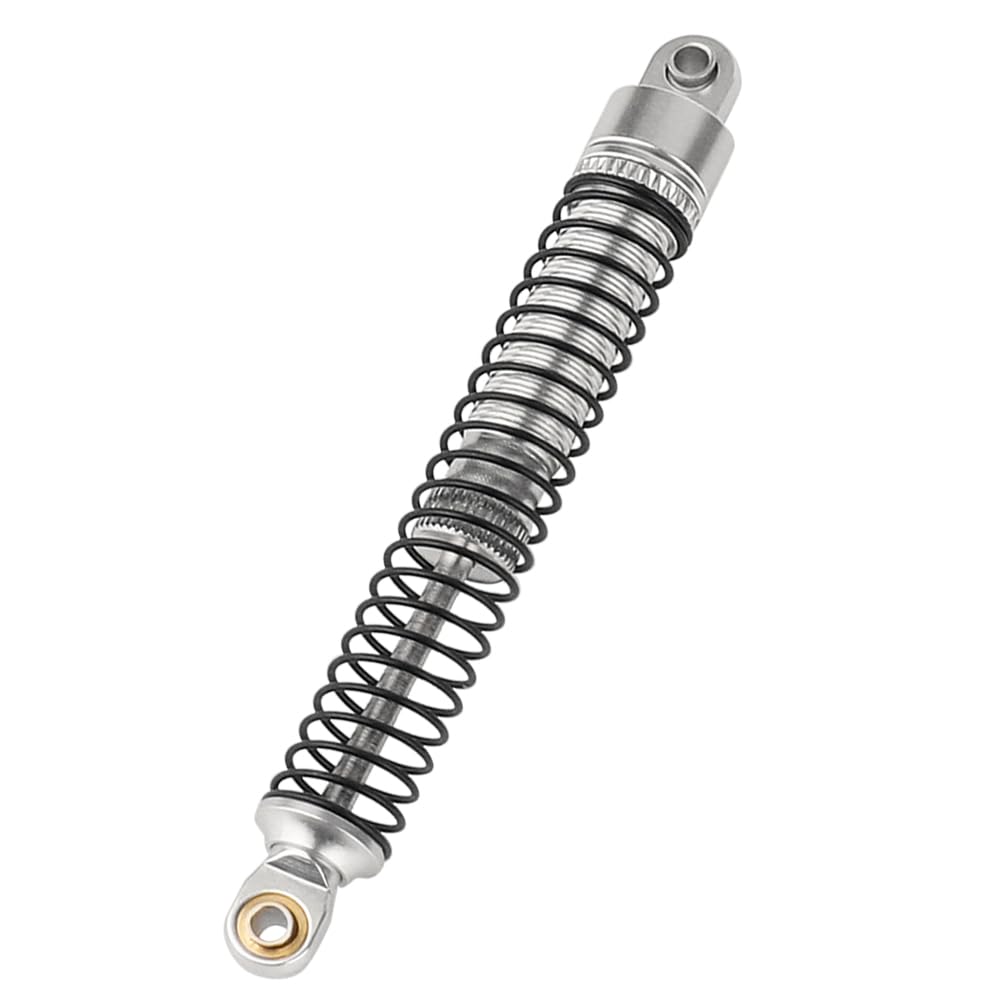 Pothyes 78Mm Aluminum Long Threaded Shocks Absorbers Oil Damper For 1/18 Rc Crawler Trx4M Trx-4M Kupgrade Parts (Silver)
