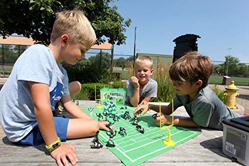 Kaskey Kids Football Guys - Green/Black Inspires Kids Imaginations With Endless Hours Of Creative, Open-Ended Play - Includes 2 Teams & Accessories - 28 Pieces In Every Set!