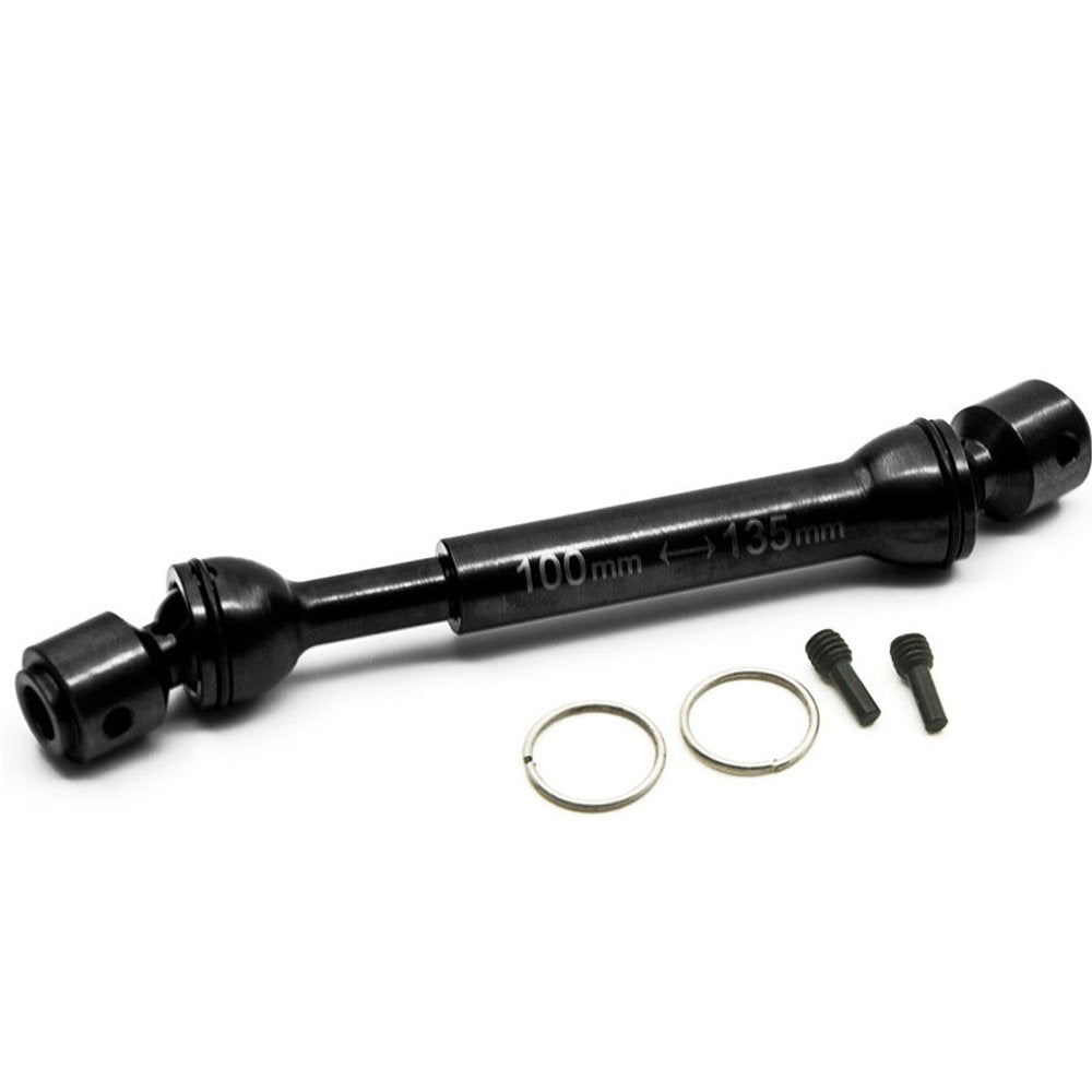 2 Pcs Steel 100MM-135MM Drive Shafts for 1/10 Axial Wraith/SCX10/Dingo/D90 RC Crawler Car (100MM-135MM)