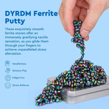 Dyrdm Ferrite Putty,Colorful Over 500 Weak Magnetic Ferrite Stones,Satisfying Magnet Rocks Desk Toys For Office And Fidget Toys