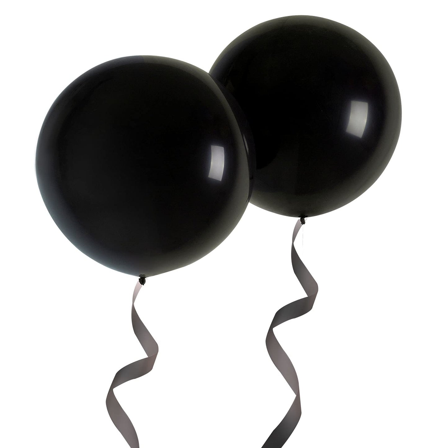 Oupking 36 Inch Black Balloons Big Round Latex Balloon Giant Thick Black Balloons For Party Decorations Pack Of 10