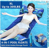 Pool Floats mature-themed Inflatable Tanning Pool with Drink Bag floaties for mature-themeds Heavy Duty Floats for Pool Floating for mature-themeds Water Hck Lounge Swimming Sun Tan Pool Toys Raft Lounge Floaties.