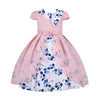 Cosplay Life Floral Dress for Girls and Young mature-themeds Fashion Flower Waistline Kids Party Festival Dress Ages 5-9 Years Old (Peach 7YRS)