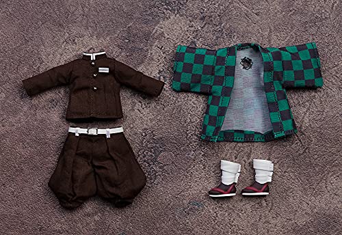 Good Smile Nendoroid Doll Outfit Set for Demon Slayer Tanjiro Kamado, Multicolor, Model G12652, Cloth Material
