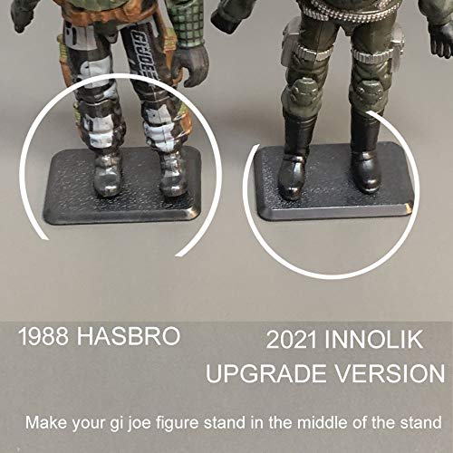 Nc Ebco 50 Pieces Plastic Action Figure Stand Base For 3 75 Gi Joe Figure Toy Exclusive Upgrade Black Display Stand Tool Transpa