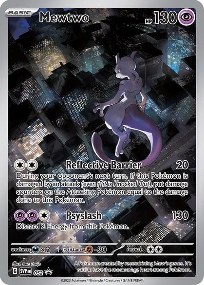 Pokemon - Mewtwo SVP 052 - Scarlet & Violet Black Star Promo - Holo Foil Card