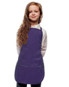 Purple Kids Art Smock, Apron, Extra Large, Poly/Cotton Twill Fabric