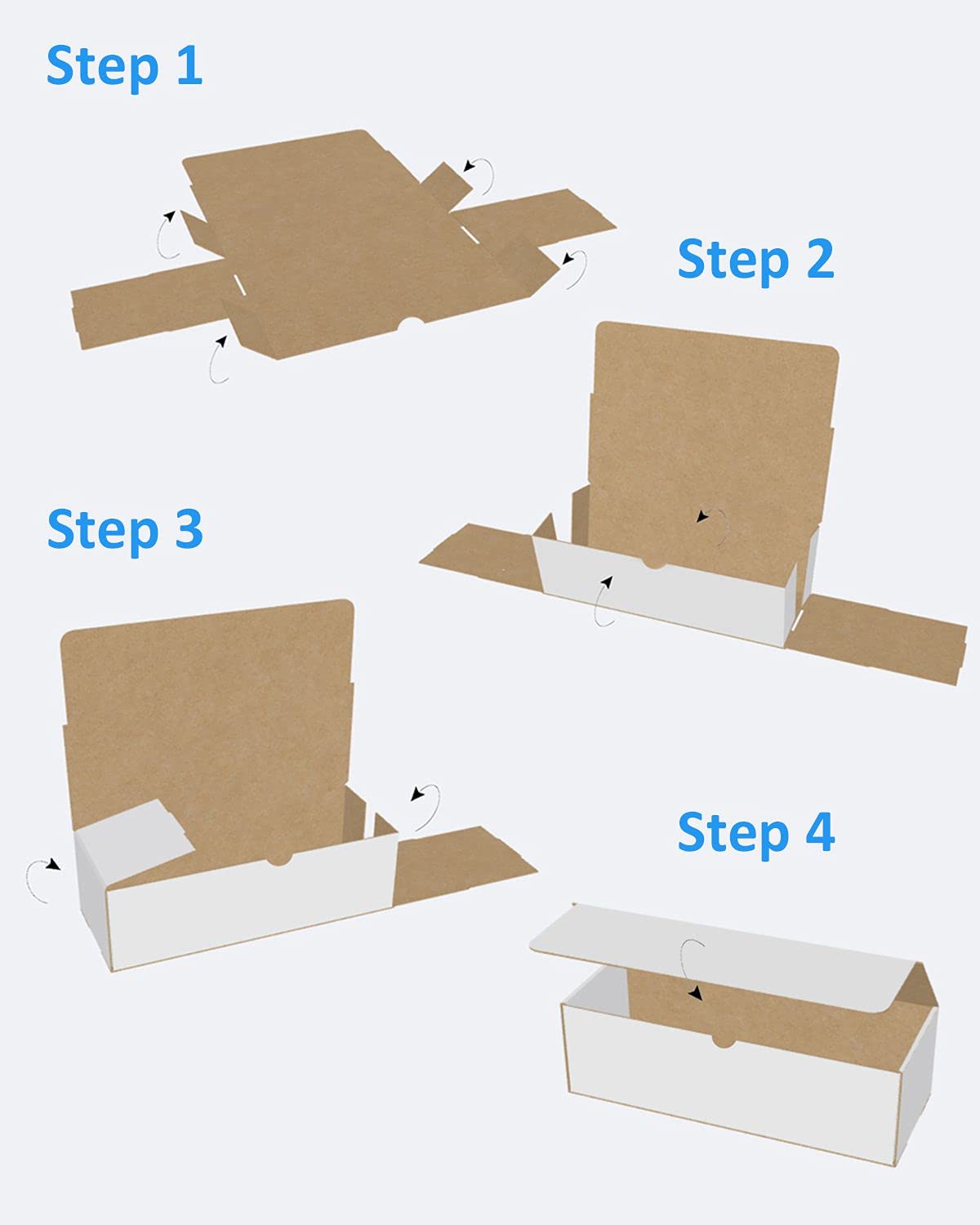 Fageverld Toploader Storage Box - Cardboard, Holds 1200 Sports Cards, 8 Count, White
