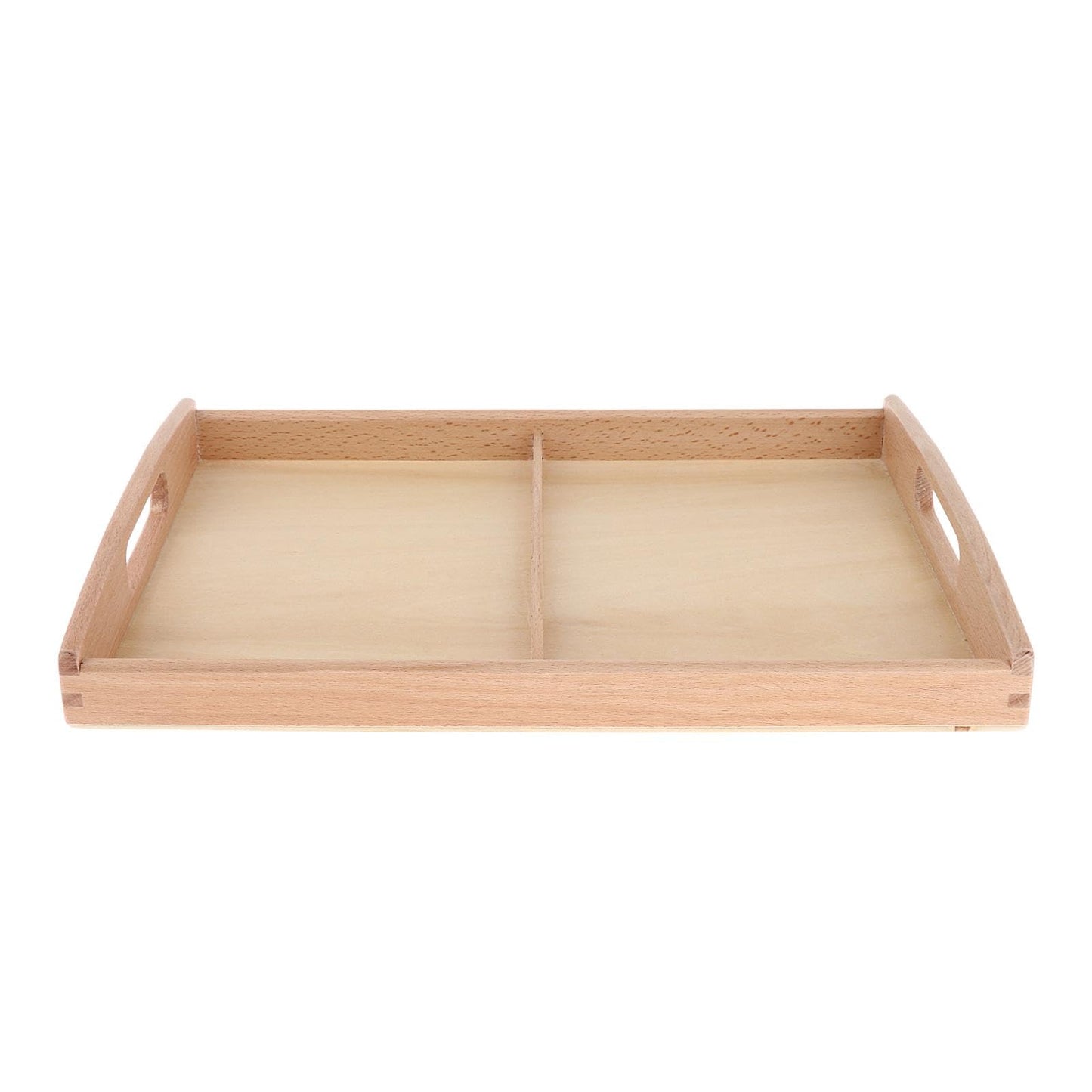Trendivibe Montessori Wooden Sorting Tray Two Sections Sand Box For Preschoolers Babies| Baby Learning Toy | Infant Activity Toy