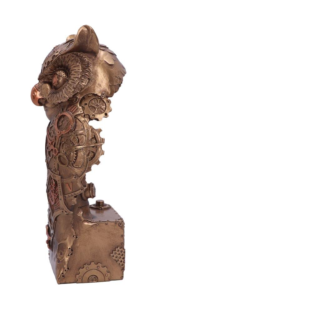 Nemesis Now Steampunk Ohm Owl Figurine, Resin, Bronze, 29Cm