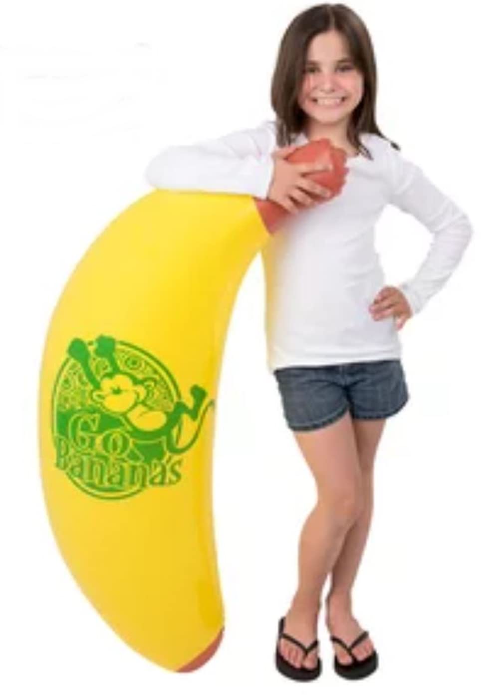 Happy Deals ~ Inflate Monkey And Banana | 3 Pc Set | 27 And 46 Inch Inflatable Party Pack