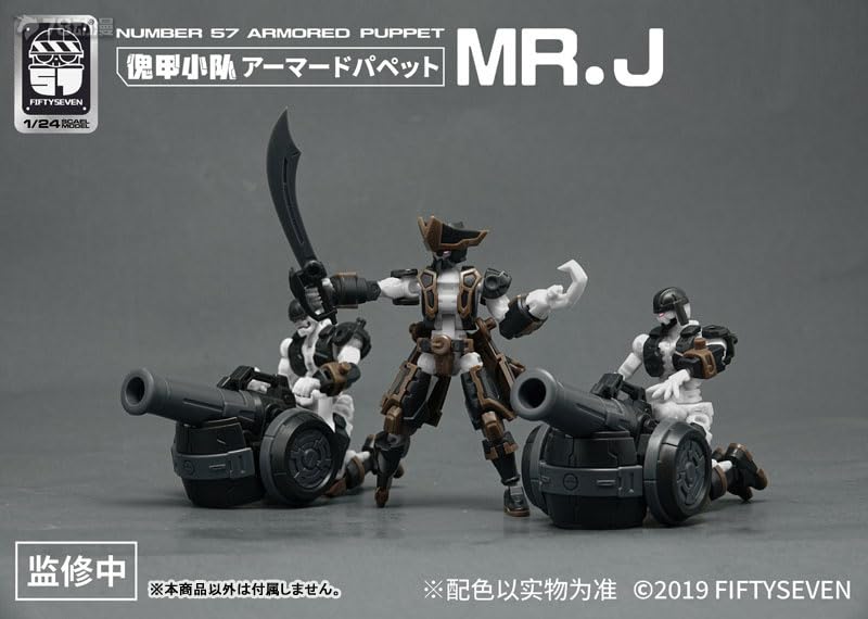 Beerise Morise Hobby Fiftyseven No.57 1/24 Action Figures - Armored Puppet Mr.J - Model Kit,Highly Posable Collectible Model Age