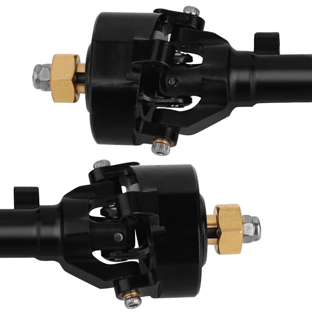 Pothyes Diamond Shape SCX24 Aluminum Axle Upgrades for Axial SCX24 Deadbolt C10 JLU Gladiator Bronco 1/24 RC Crawler (Black)