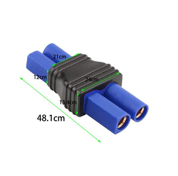 Laisomeke EC3 Male Plug Connector to EC5 Female Plug Connector Adapter for RC Lipo Battery EC3 to EC5 Adapter(2Pack)