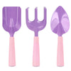 3 Pcs Kids Gardening Set Trowel Rake Shovel Children'S Garden Tools Pink Purple Kids Garden Tools Gardening Gifts For Kids Girls