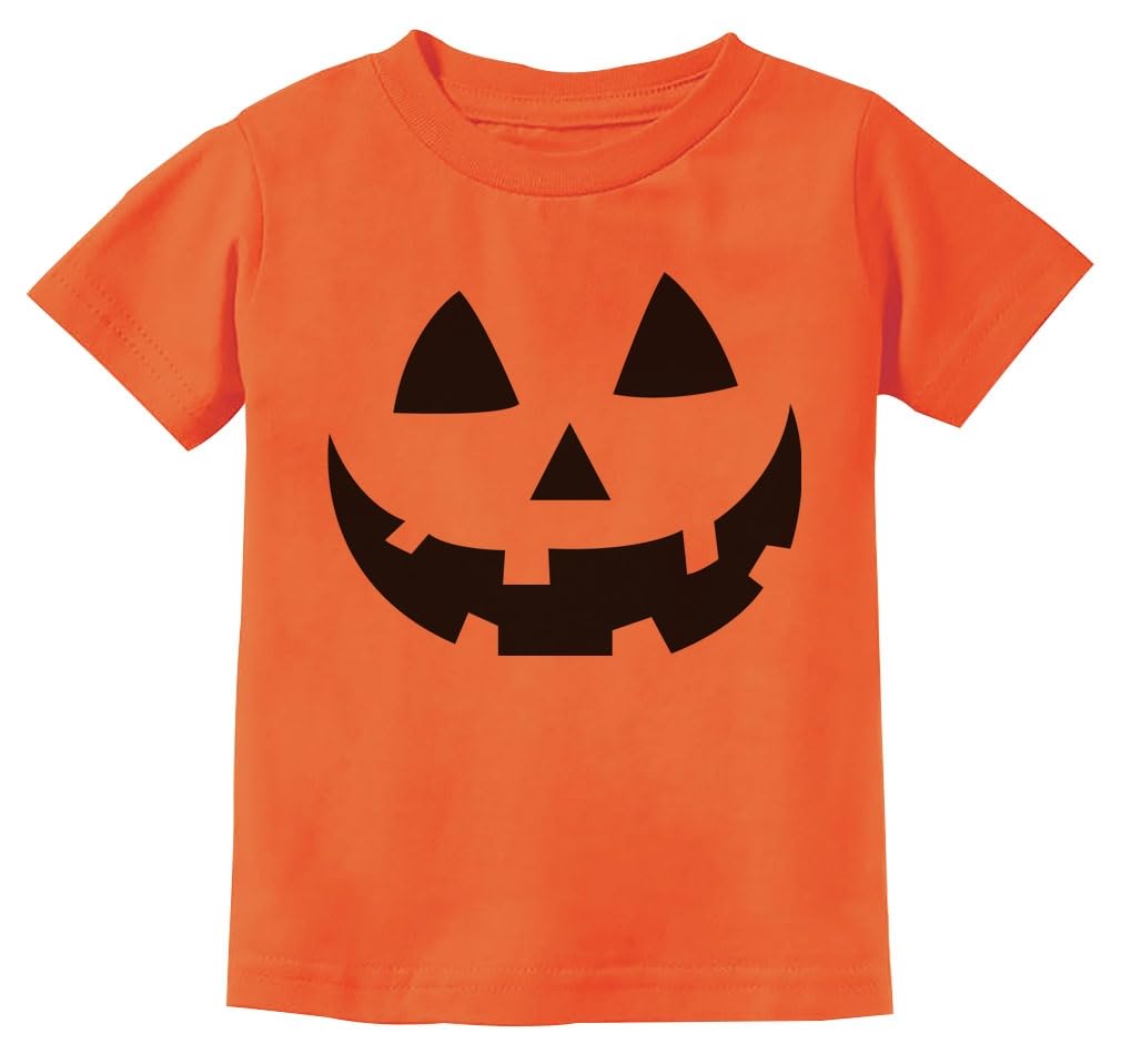 Tstars Jack O ' Lantern Spooky Pumpkin Face Shirt - Boys, Girls & Toddler Halloween T-Shirt For Kids 18M Orange