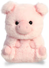Aurora® Playful Rolly Pet™ Prankster Pig™ Stuffed Animal - Pink, 5 Inches, Compact Size, Polyester - Fun for Kids and Adults