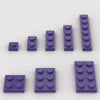 Classic Building Plate Assortment Pack, 100Pcs Purple Bulk Plates With 8 Size Base, Compatible With Lego Parts and Pieces, Build