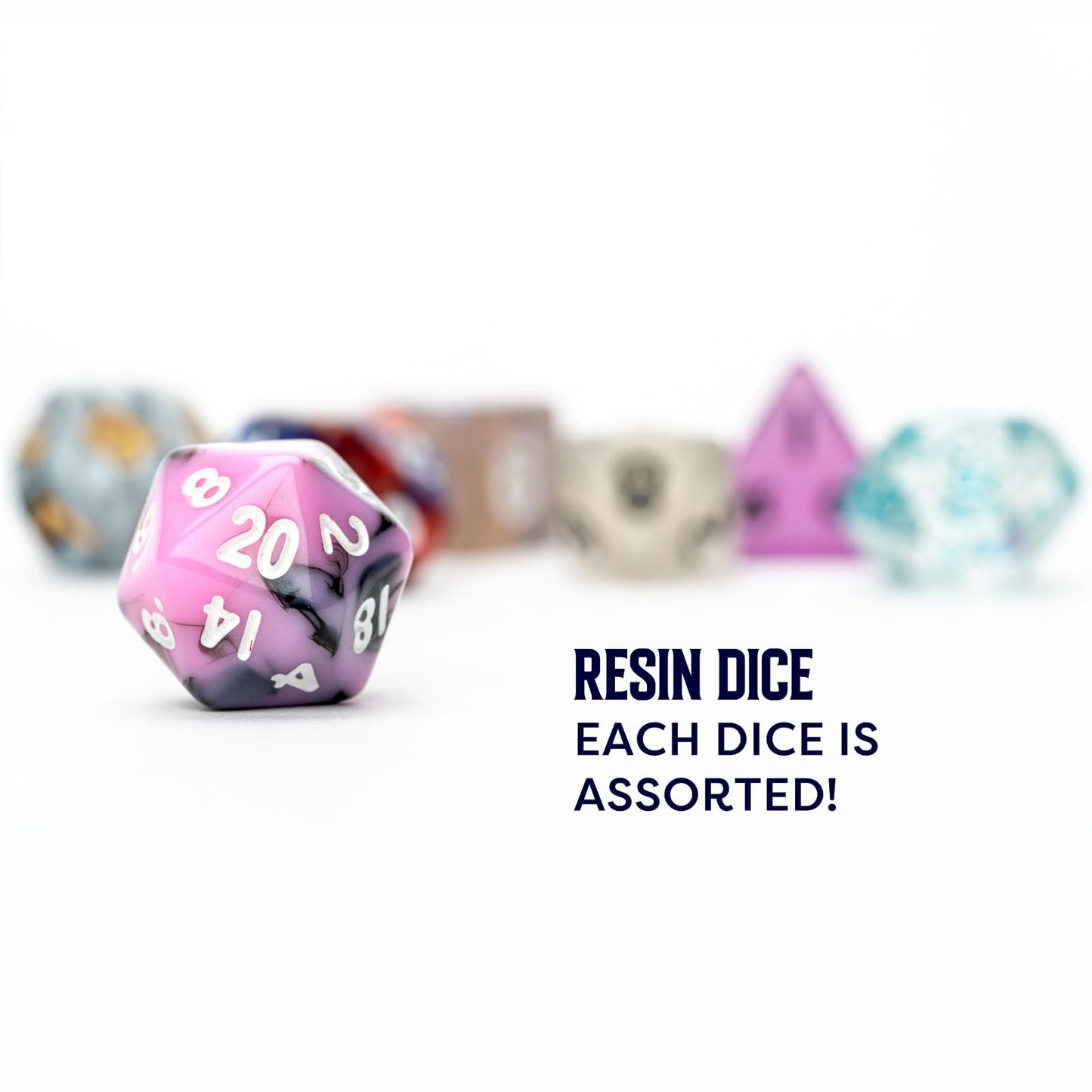 FanRoll by Metallic Dice Games Mystery Misfit Mini Polyhedral Dice (2 Set Pack, 28 Dice)