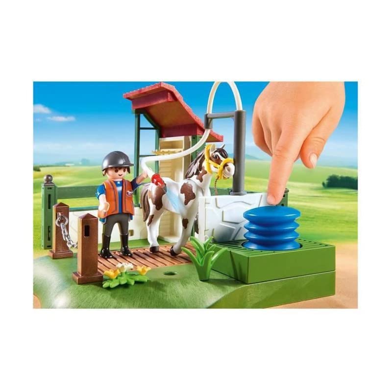 Playmobil Horse Grooming Station Building Set - Multi-Color, Plastic, Model 6929