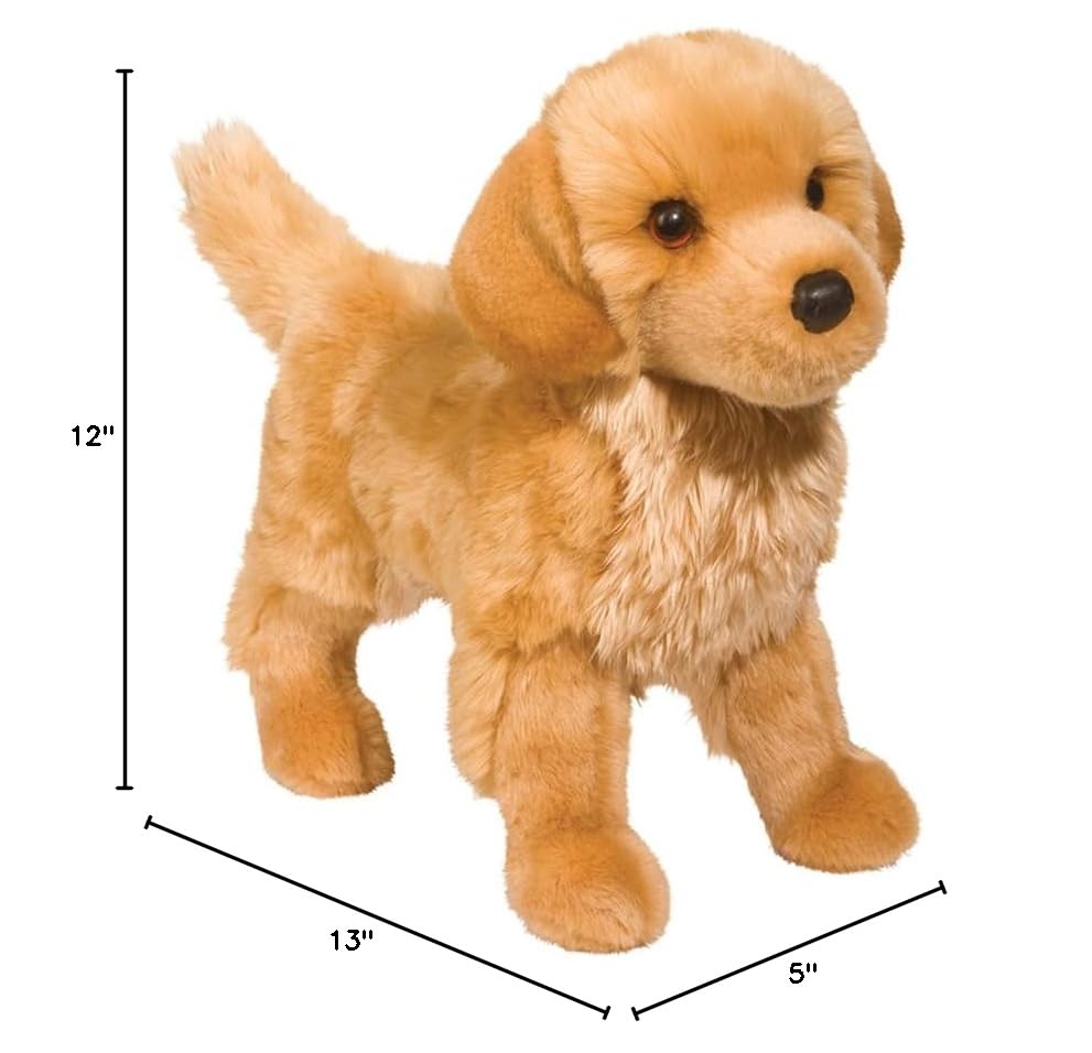 Douglas Golden Retriever Plush Stuffed Animal | 16" Buff Polyester Dog Toy