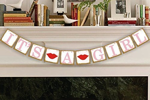 Its a Girl Baby Shower Banner Garland, Baby shower Decoration, Photo Booth Props, New Contemporary Design from UsASales Seller
