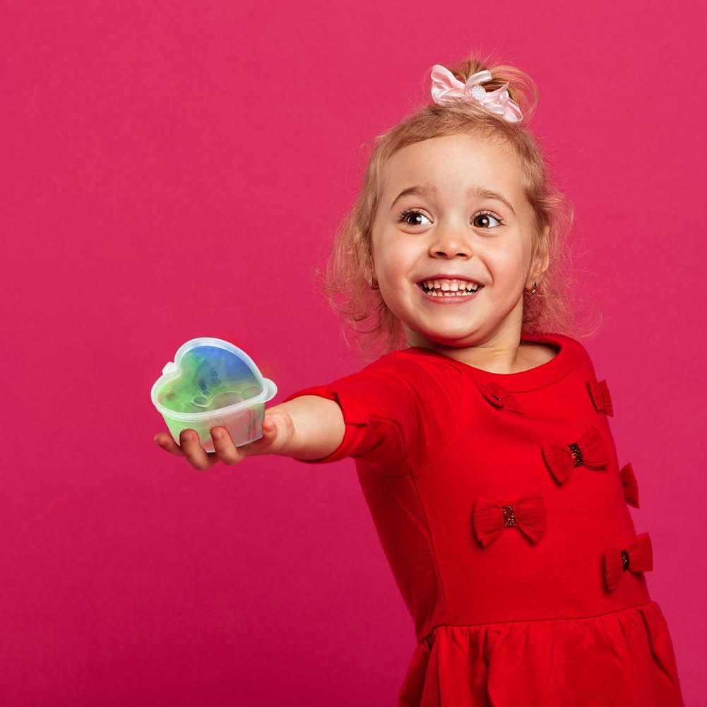 28Pcs Galaxy Slime Set, Heart Slime Stress Relief Fidget Toys For Kids Birthday Diy Favors Easter Basket Stuffers Eggs Filler Cl