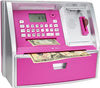 Like Talking Atm Savings Bank, Digital Piggy Bank, Atm Money Coins Machine For Kids Birthday Gift (Pink/Silver)
