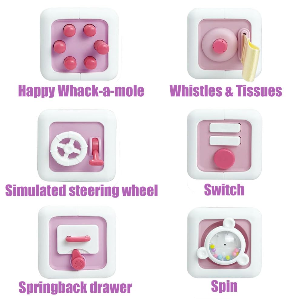 Busy Cube Toys For 1 Year Old Girl, Baby Toys 12-18 Months, Travel Sensory Toys For Toddlers 1-3 Year Old, Montessori Toys For 1