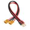 Laisomeke Xt90 Connector Adapter Plug, Xt90 Male Plug To 4Mm Banana Male Connector With 12Awg 30Cm(11.8 Inch) Cable For Lipo Bat