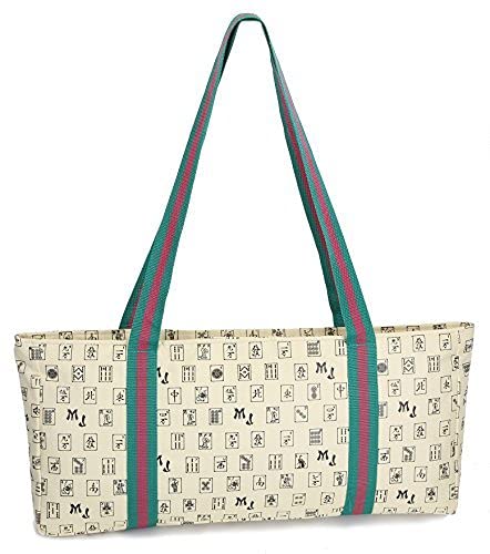 Beige Mahjong Designer Logo Soft Replacement Case, includes two matching wraps and a bonus bag, (Replacement Soft Case Only - ti