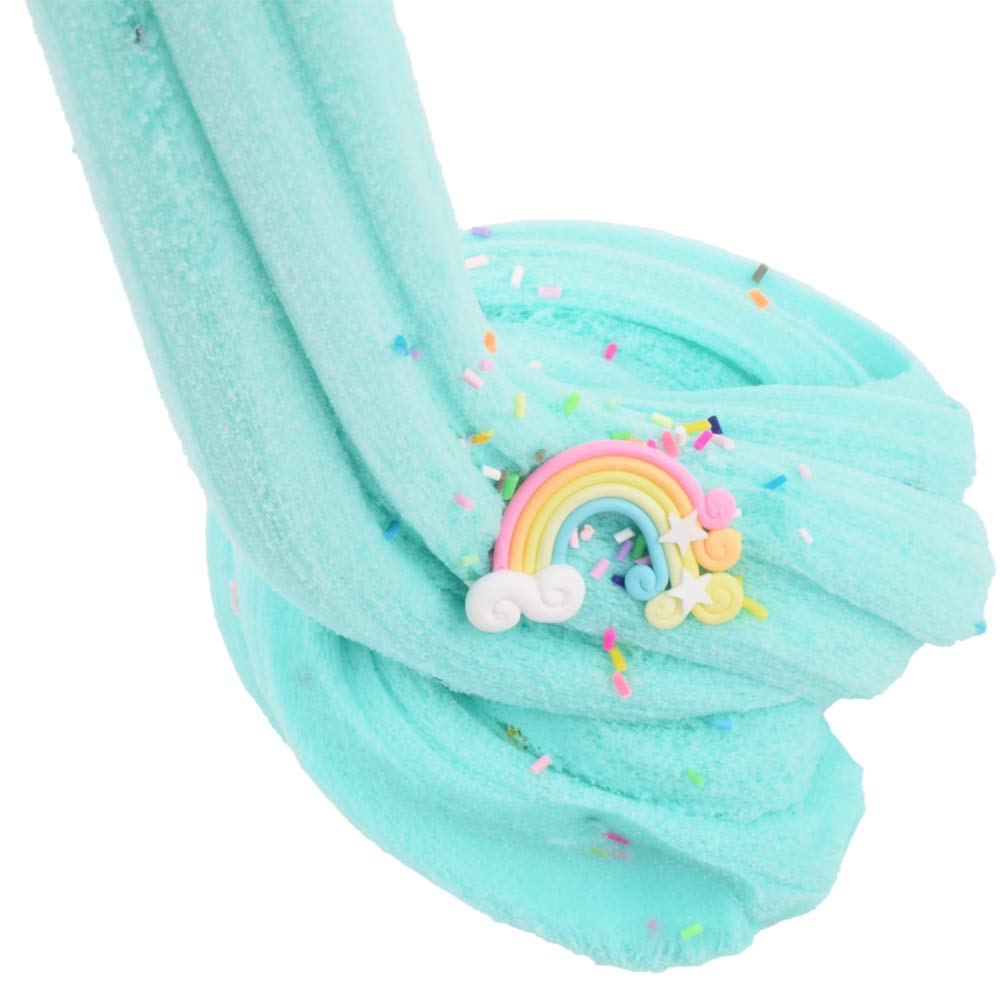 Rainbow Cloud Slime 7Oz Ocean Blue Premade Snow Slime 200Ml Cloud Slime Scented Silk Mud With Charm Diy Xmas Toys For Girls Boys Party Favors