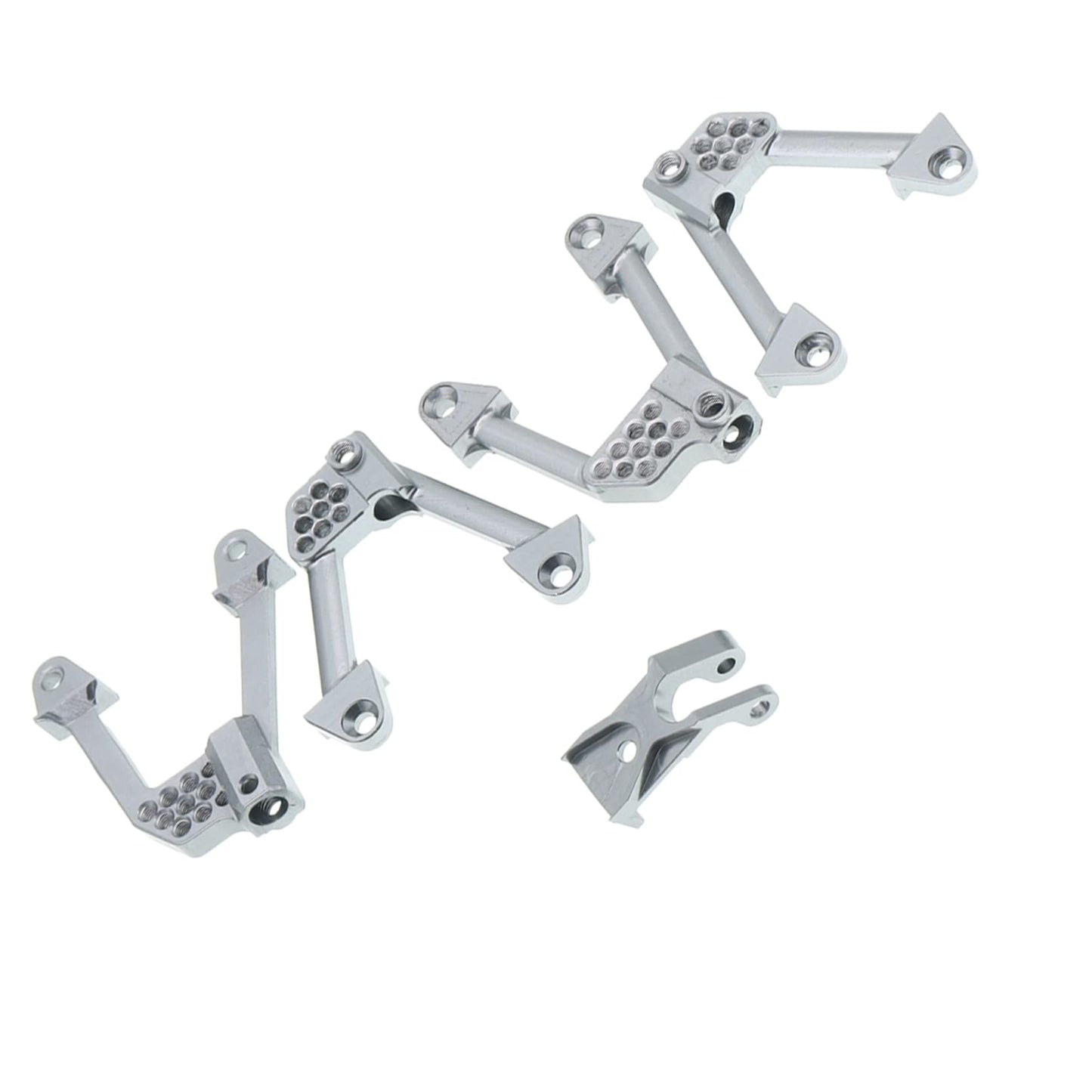 Treehobby 4PCS CNC Aluminum Front/Rear Adjustable Shock Mounts Compatible with Axial SCX10 SCX10 II 90046 90047 1/10 RC Crawler