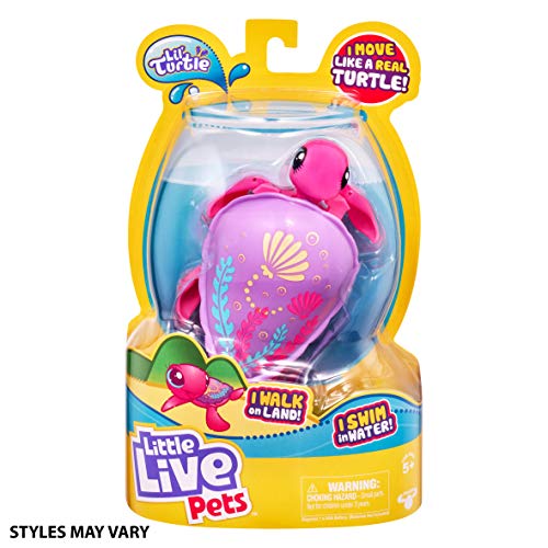 Little Live Pets Turtle - Multicolor Interactive Pet, Styles May Vary, Perfect for Kids, Fun and Engaging Toy