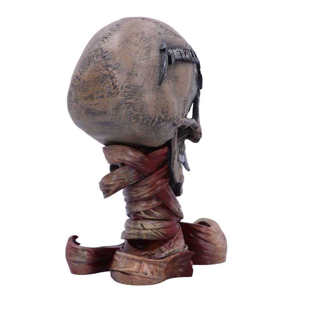 Nemesis Now Metallica Pushead Skull Statue, Metallica Collectible, Sad But True Inspired Skull, Heavy Metal Decor, Hand-Painted Resin, 23.5Cm