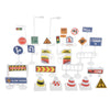 THE STYLE SUTRA 28 Sets of English Road Signs Traffic Signs Playset Pretend Play Toys