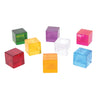 TickiT Perception Cubes - Set of 8 - Assorted Colors - Transparent Manipulatives for Visual Sensory Play - Observe Light and Col