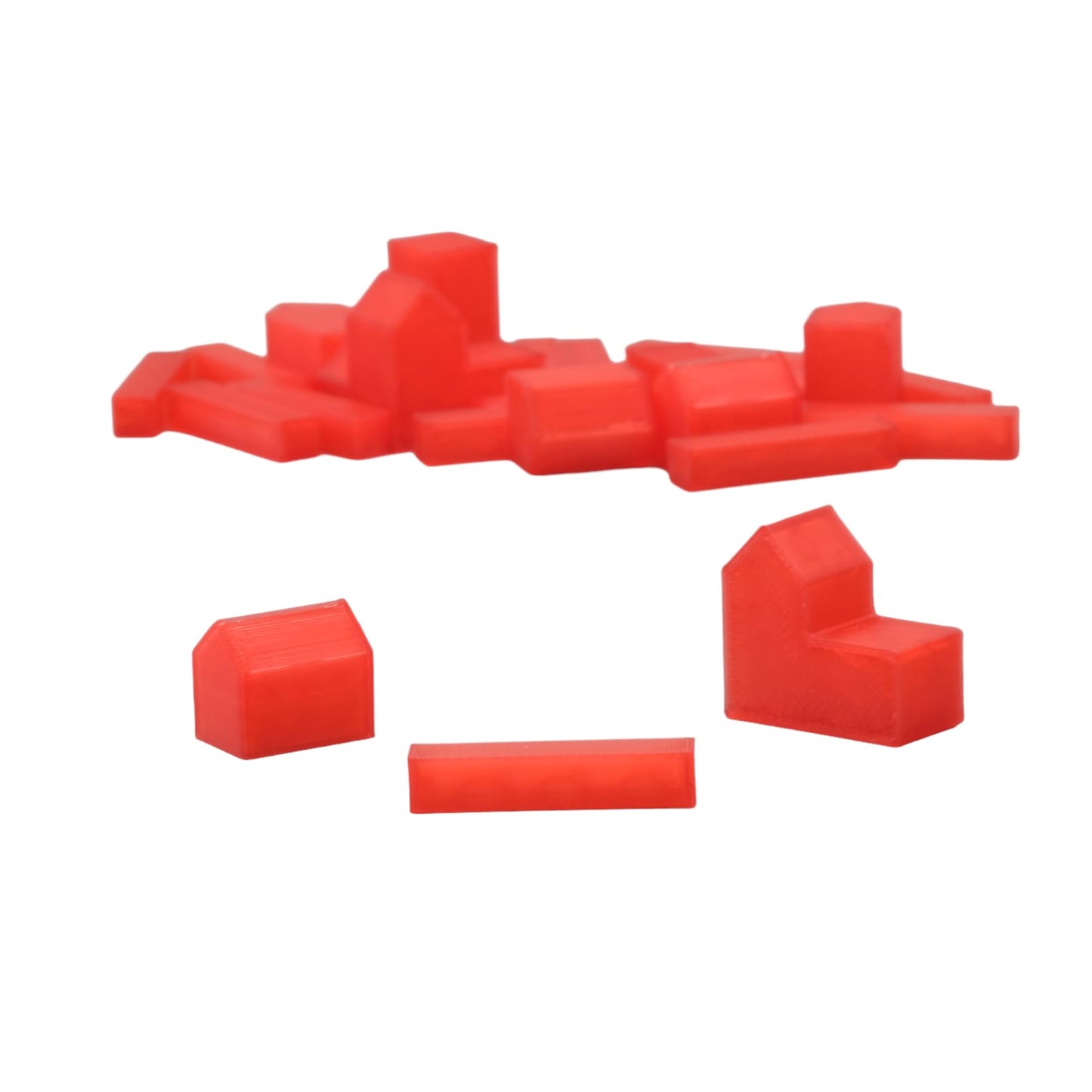 BKPrint3D Replacement Pieces for Catan Board Game | Settlers Pieces | 82 Colors | Base Set | (71_Translucent_Red)