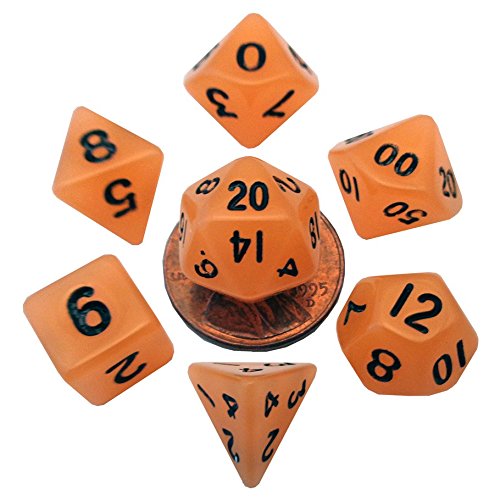 7-Set Mini: 10Mm: Glow Or W/Bk Numbers
