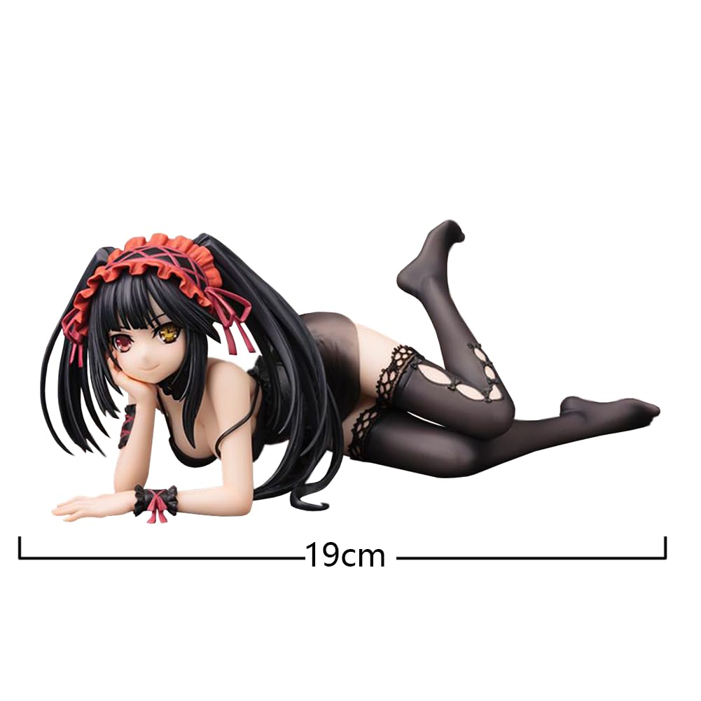 Lunk Tokisaki Kurumi Action Figure Black Pajamas Model Pvc Anime Statue Character Collections Model Ornaments 7.5 Inch