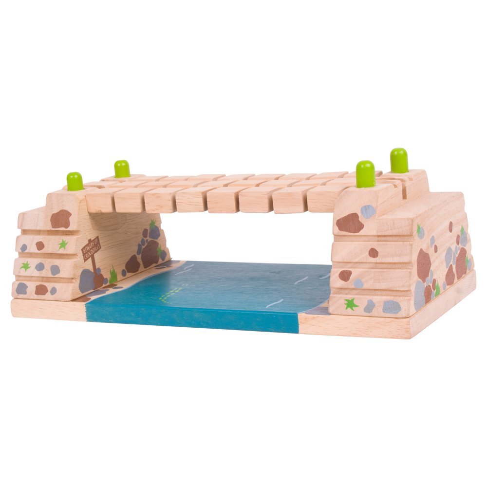 Bigjigs Rail Clickety Clack Bridge - Other Major Wooden Rail Brands Are Compatible