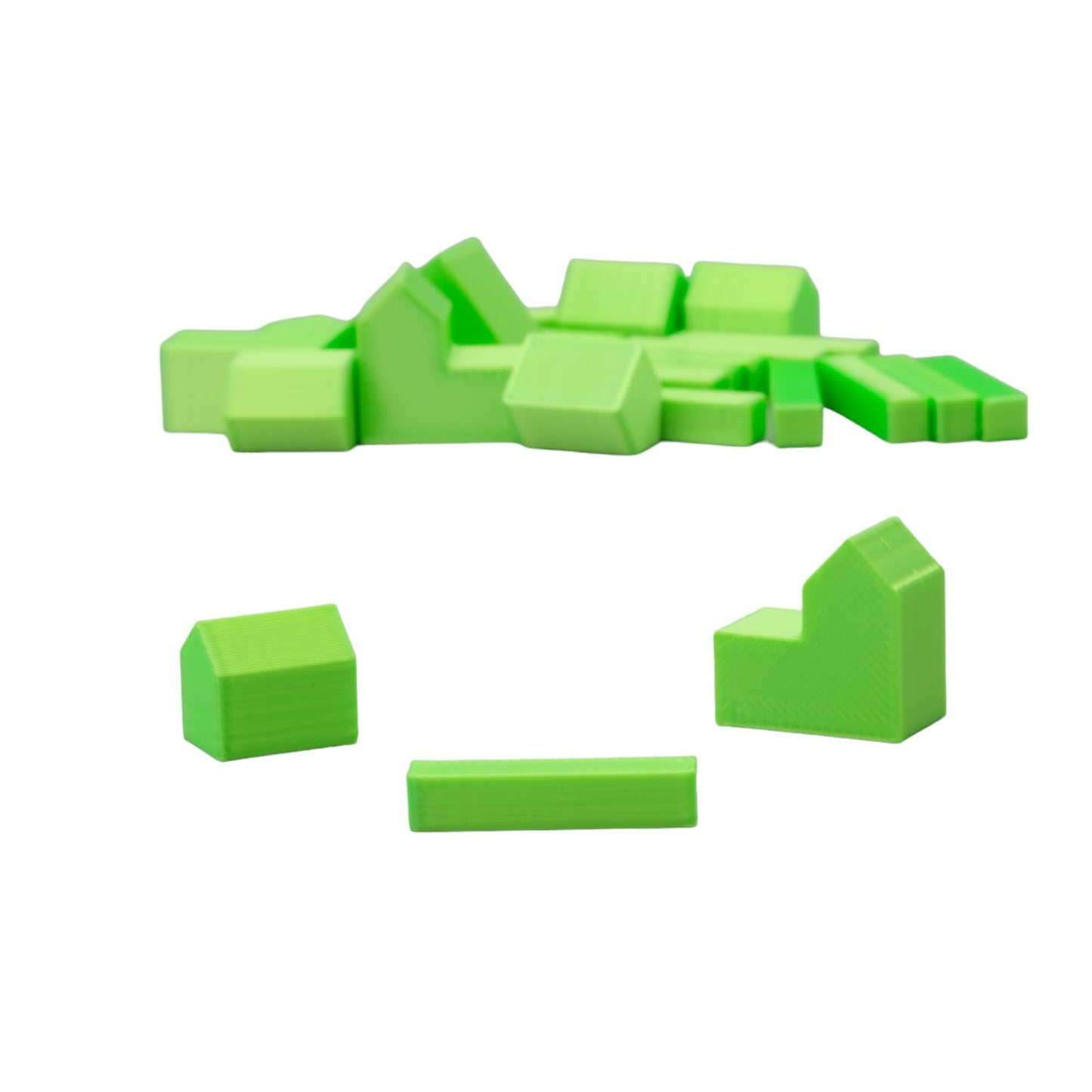 BKPrint3D Replacement Pieces for Catan Board Game | Settlers Pieces | 82 Colors | Base Set | (51_Silk_Lime)