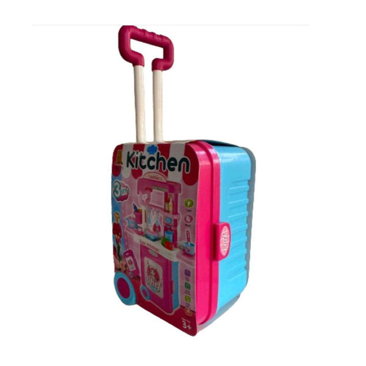 INTEGRITY STORE Kitchen Set for Girls Toy with Cooking Utensils Combo Items | 3 in 1 Kitchen Play Set | Multi Color