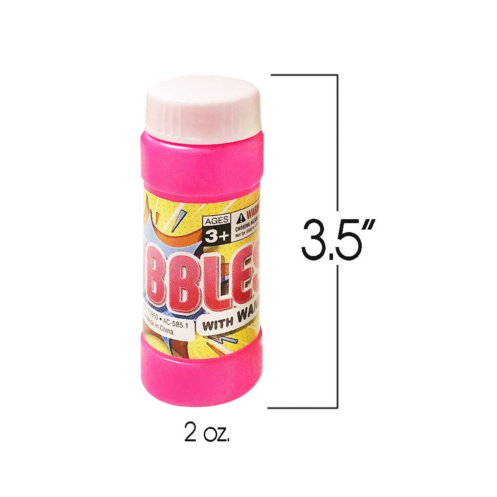 Artcreativity Bubble Bottles With Wand - 48 Pack Bubbles For Kids Bulk Party Favors, Outdoor Summer Toys, Birthday Goodie Bag Fi