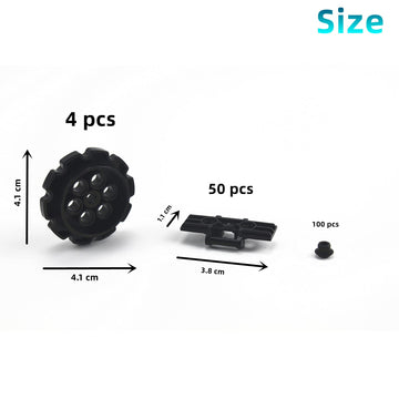 Ttlyhek Technical Chain Wheel Part Compatible With All Major Brands, Moc Parts Rc Tank Tracks Diy Accessories (154 Pcs)