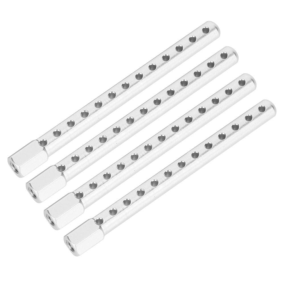 T best RC Car Shell Column, 4Pcs Aluminum Alloy RC Car Body Shell Post Holder RC Spare Parts for 1/10 122037(Silver) Rc Body Pos